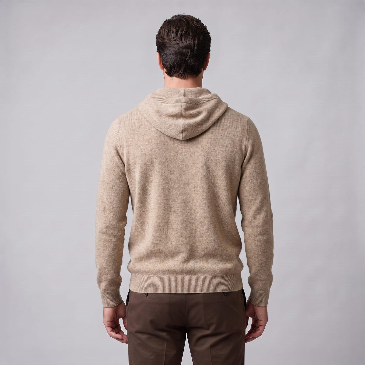 Herren Wollpullover mit Kapuze und Kordelzug | Thomas