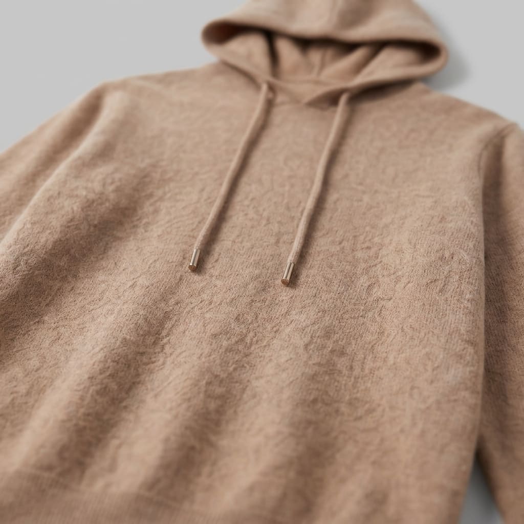 Herren Wollpullover mit Kapuze und Kordelzug | Thomas