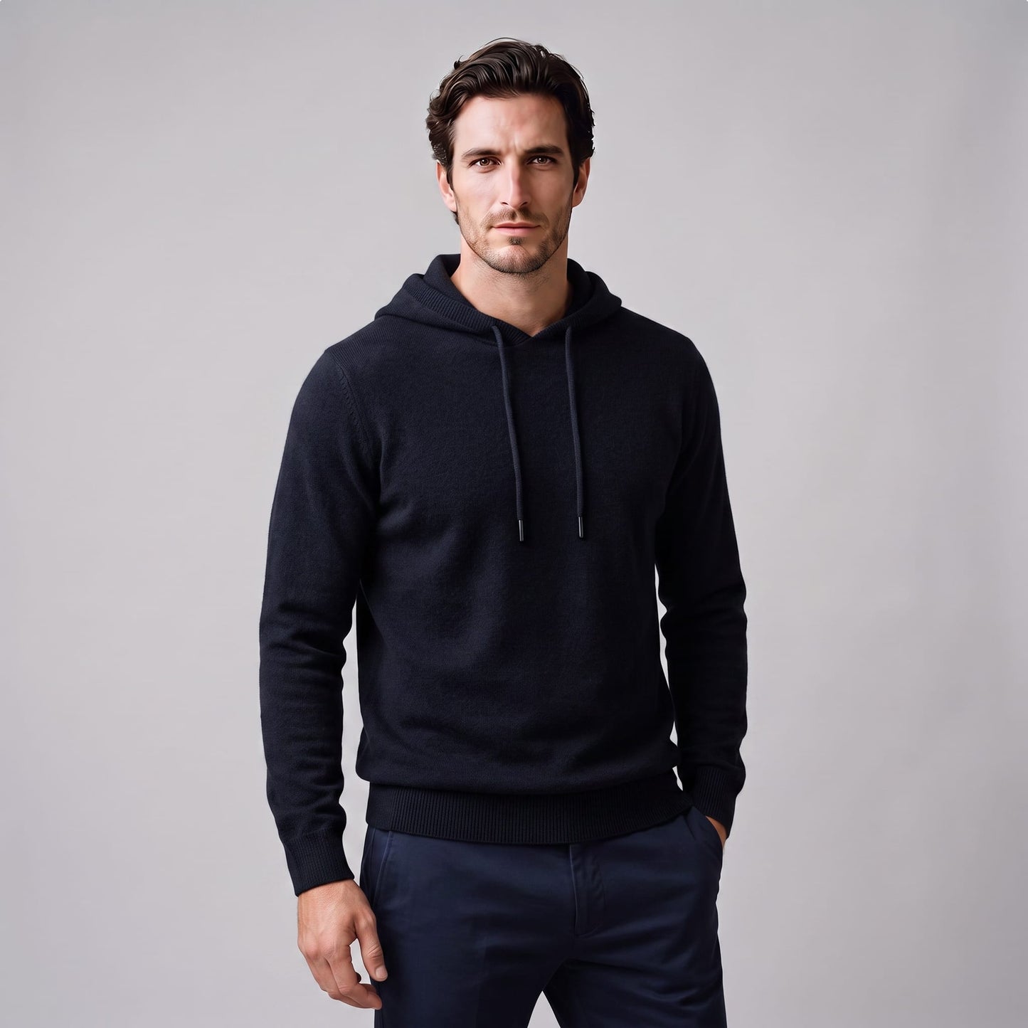 Herren Wollpullover mit Kapuze und Kordelzug | Thomas_6