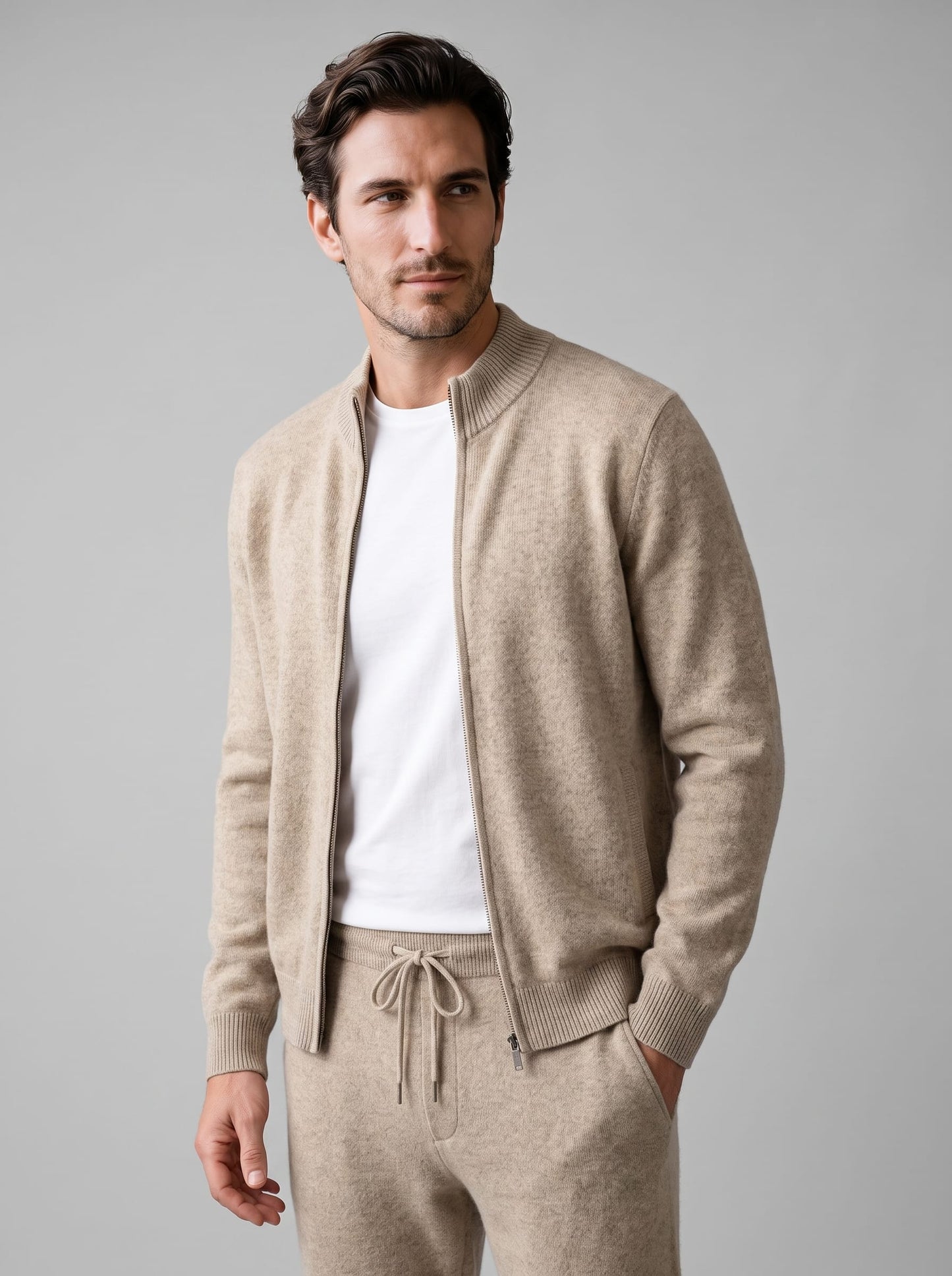 Herren Wollstrickset mit Stehkragen | Emanuel_1