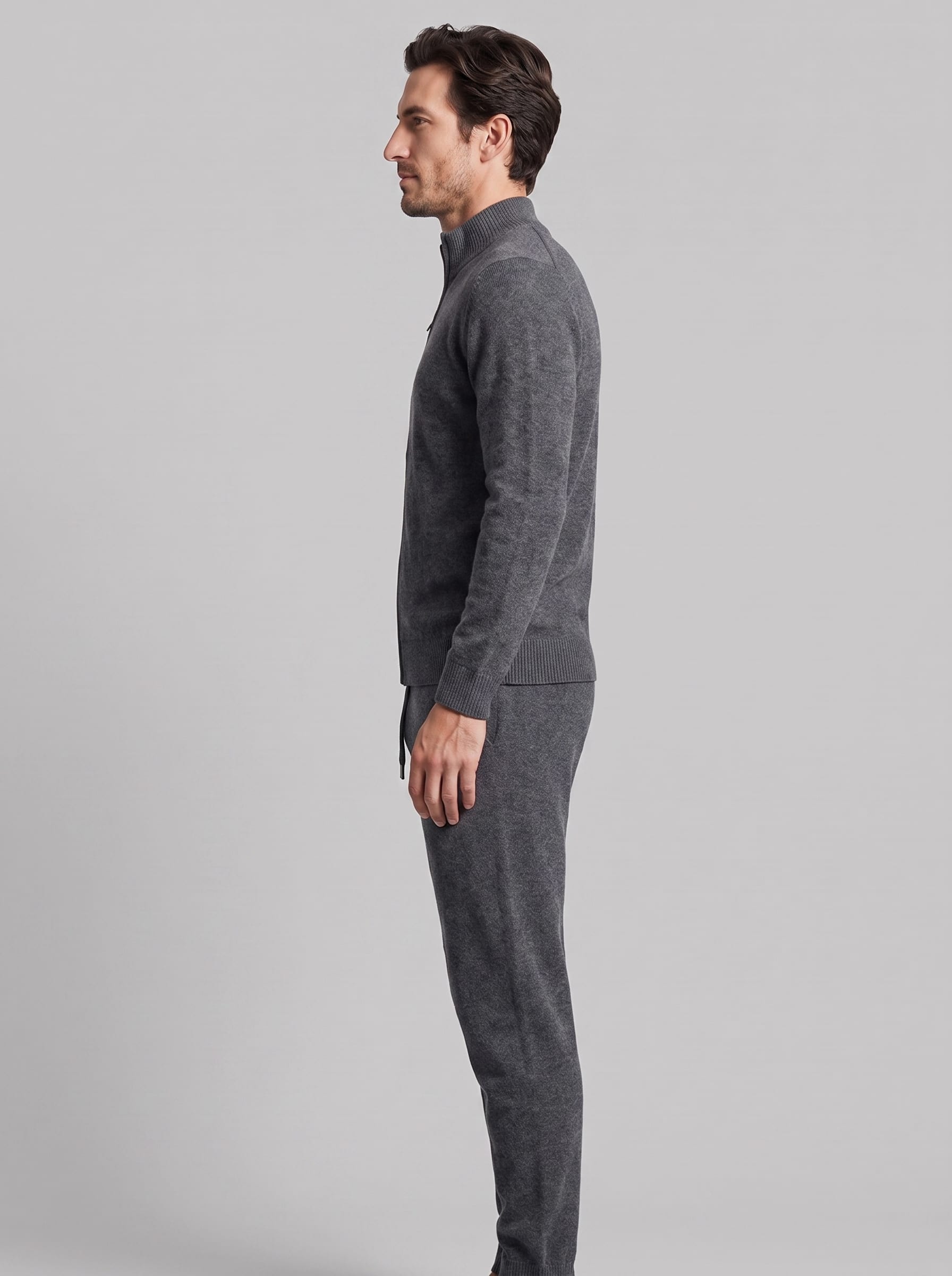 Herren Wollstrickset mit Stehkragen | Emanuel