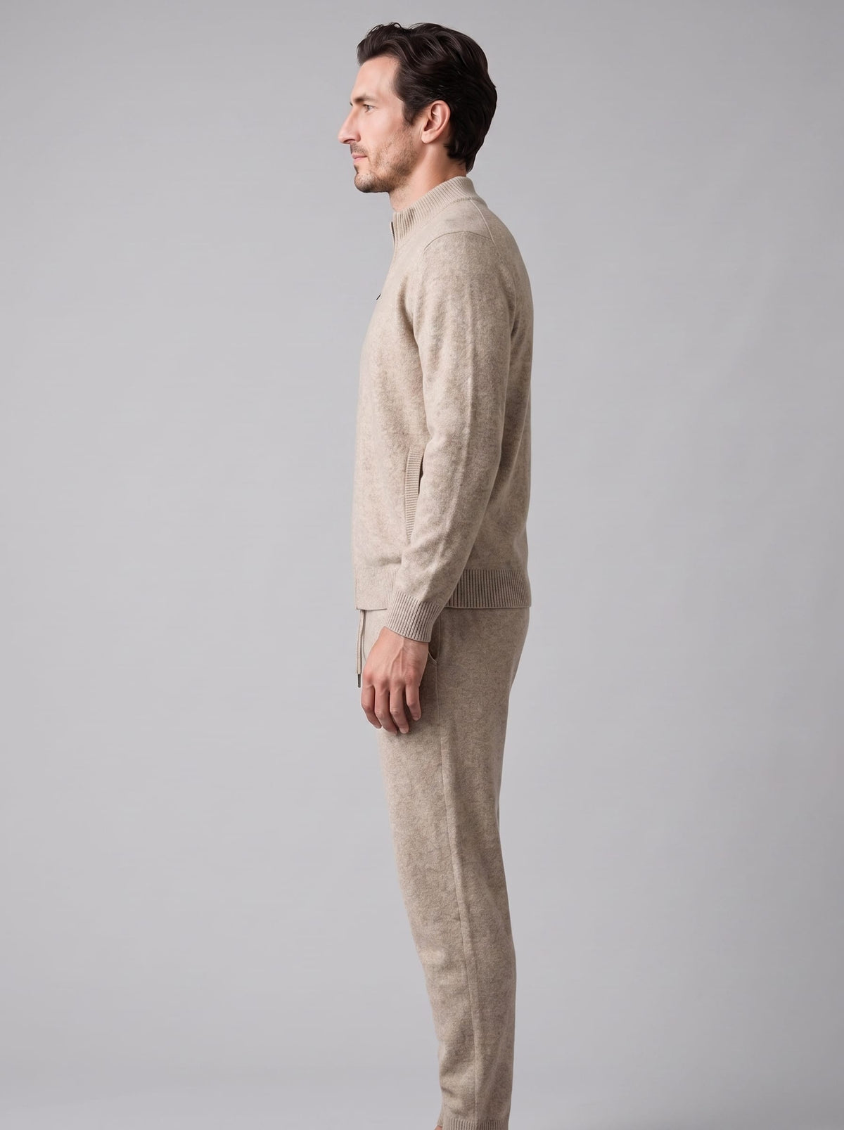 Herren Wollstrickset mit Stehkragen | Emanuel