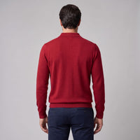 Herren Wollpoloshirt Langarm mit Knopfleiste | Tilman