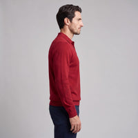 Herren Wollpoloshirt Langarm mit Knopfleiste | Tilman