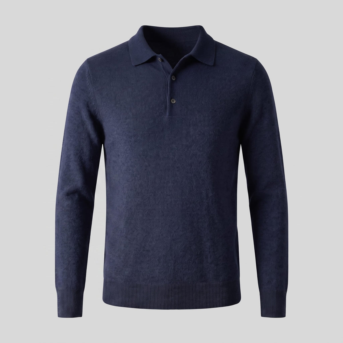 Herren Wollpoloshirt Langarm mit Knopfleiste | Tilman_17
