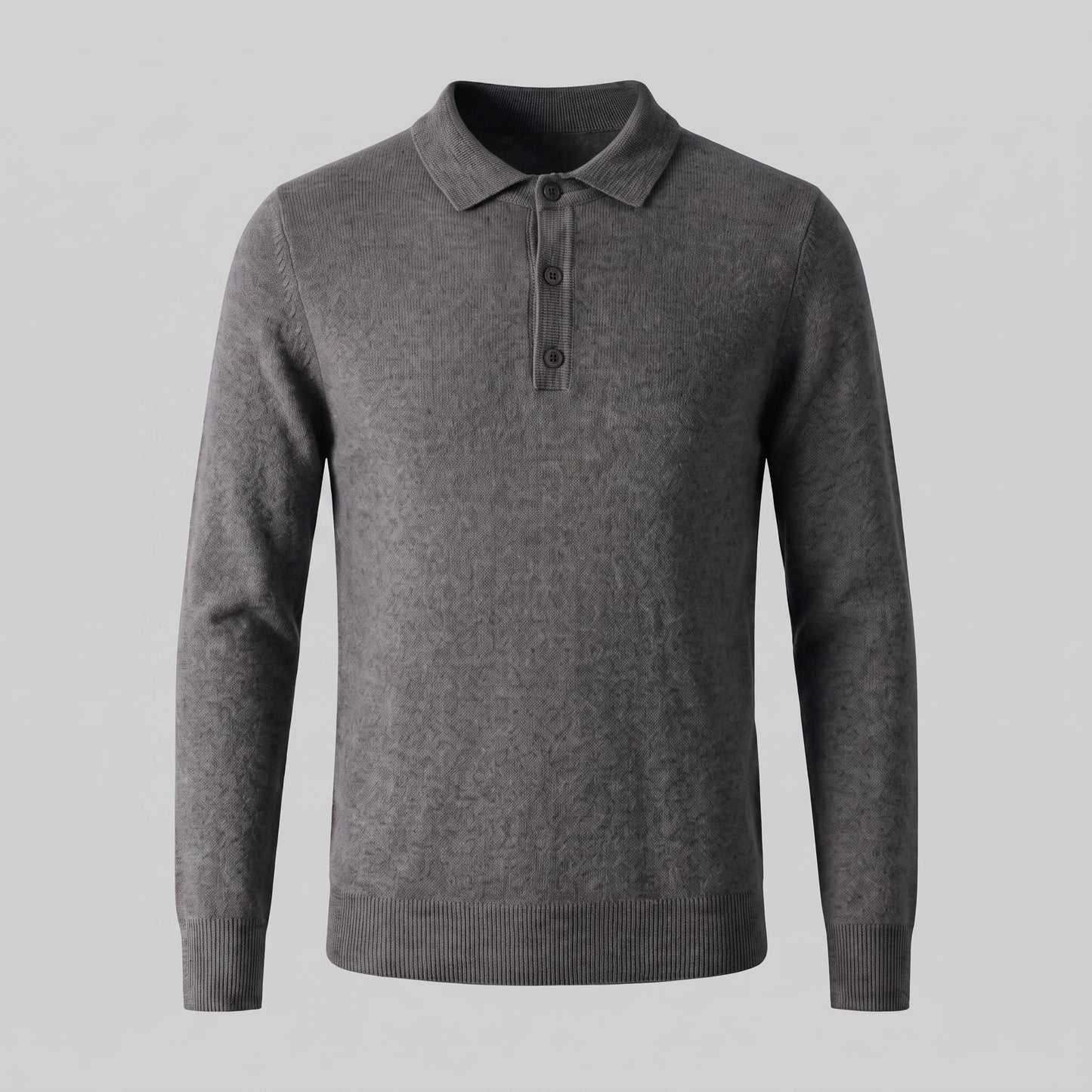 Herren Wollpoloshirt Langarm mit Knopfleiste | Tilman_2