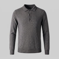 Herren Wollpoloshirt Langarm mit Knopfleiste | Tilman