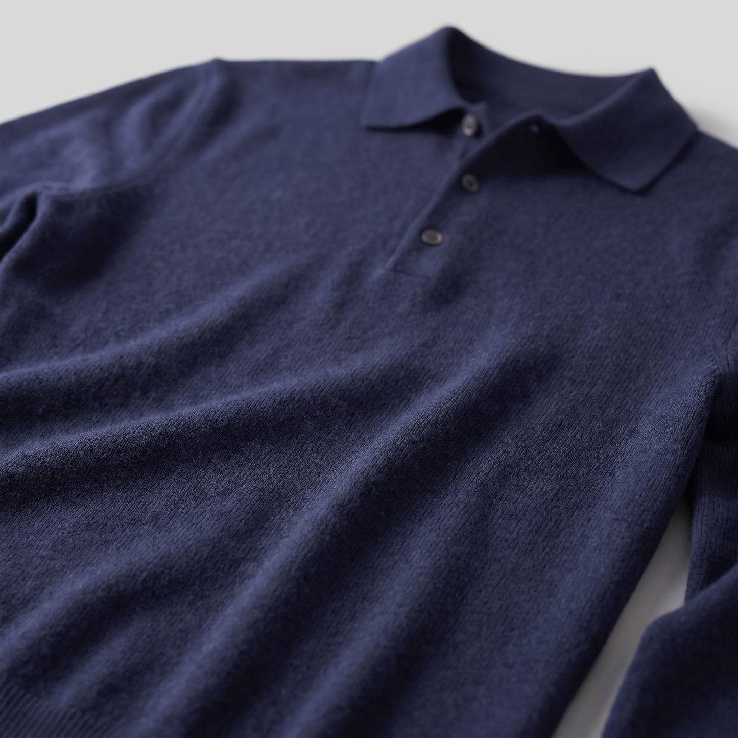 Herren Wollpoloshirt Langarm mit Knopfleiste | Tilman_20