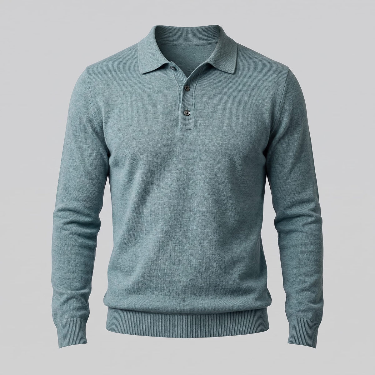 Herren Wollpoloshirt Langarm mit Knopfleiste | Tilman_22