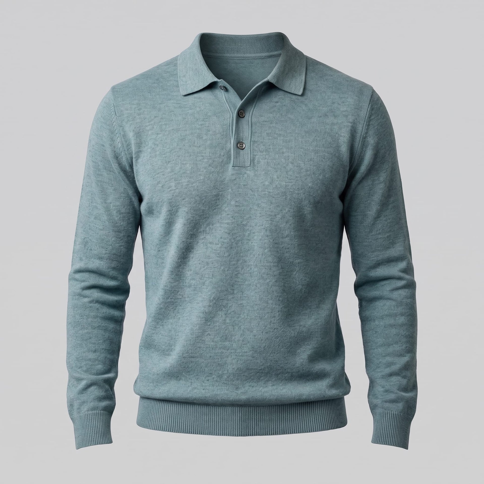 Herren Wollpoloshirt Langarm mit Knopfleiste | Tilman