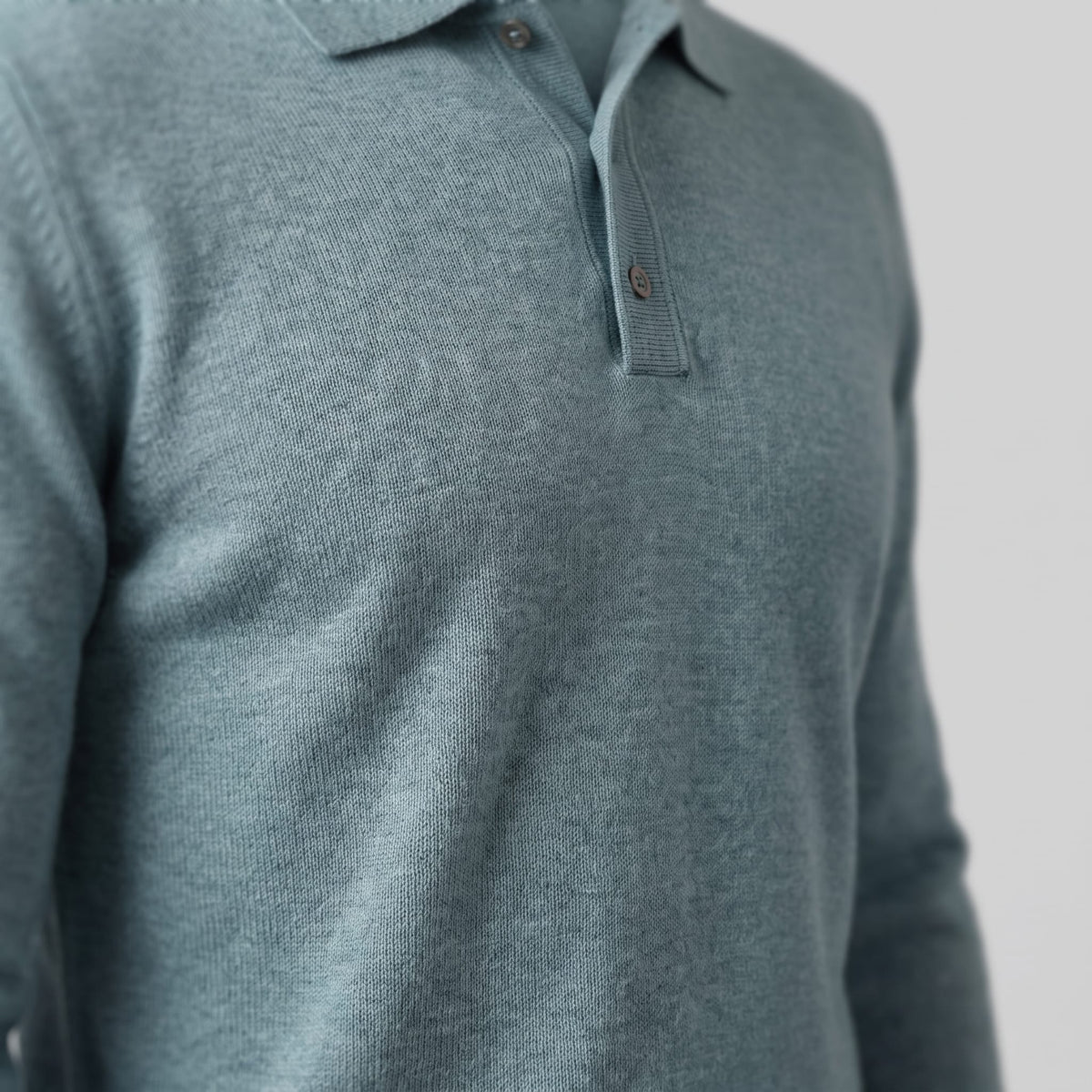 Herren Wollpoloshirt Langarm mit Knopfleiste | Tilman_25