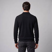 Herren Wollpoloshirt Langarm mit Knopfleiste | Tilman