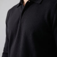 Herren Wollpoloshirt Langarm mit Knopfleiste | Tilman