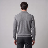 Herren Wollpoloshirt Langarm mit Knopfleiste | Tilman