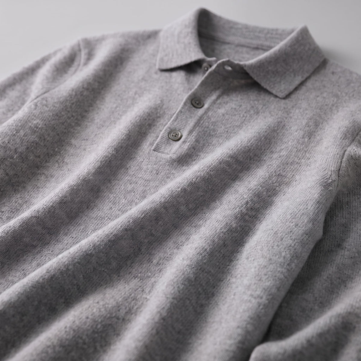 Herren Wollpoloshirt Langarm mit Knopfleiste | Tilman_35