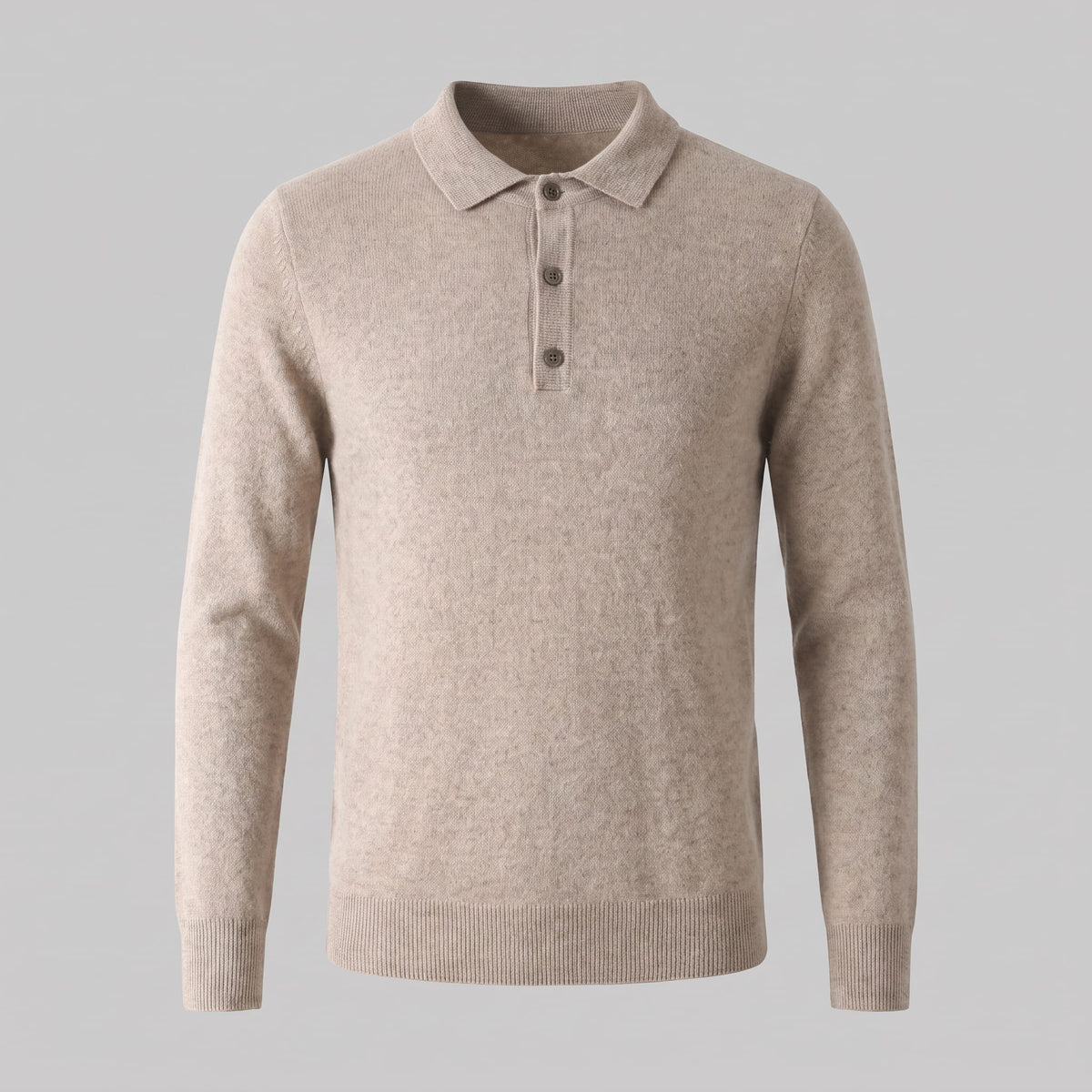 Herren Wollpoloshirt Langarm mit Knopfleiste | Tilman_37