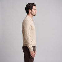 Herren Wollpoloshirt Langarm mit Knopfleiste | Tilman