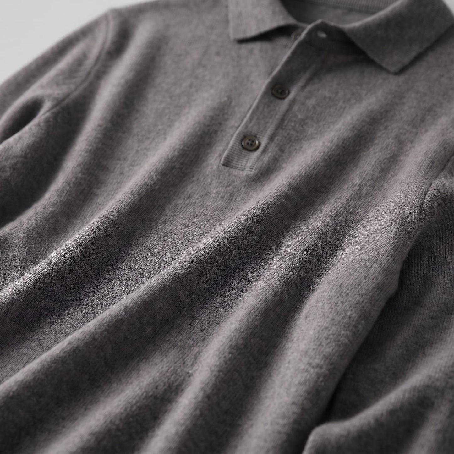 Herren Wollpoloshirt Langarm mit Knopfleiste | Tilman_5