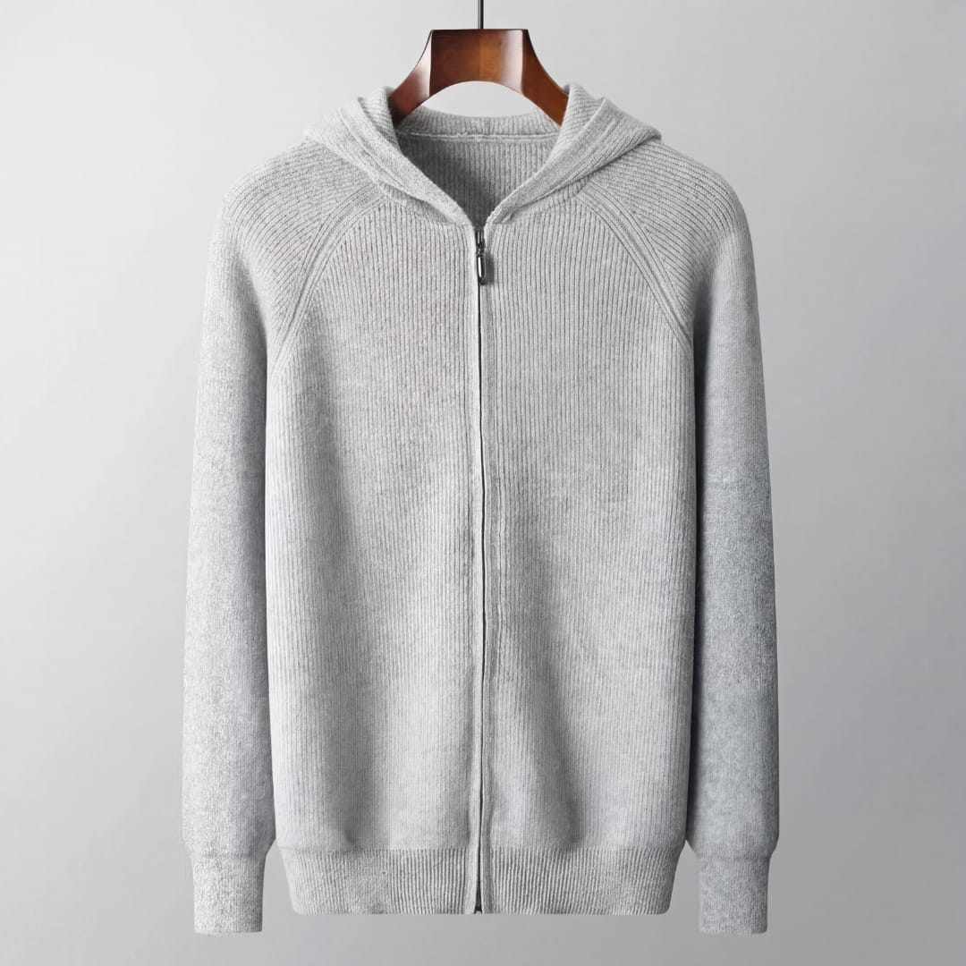 Herren Wollstrickjacke mit Kapuze | Urban