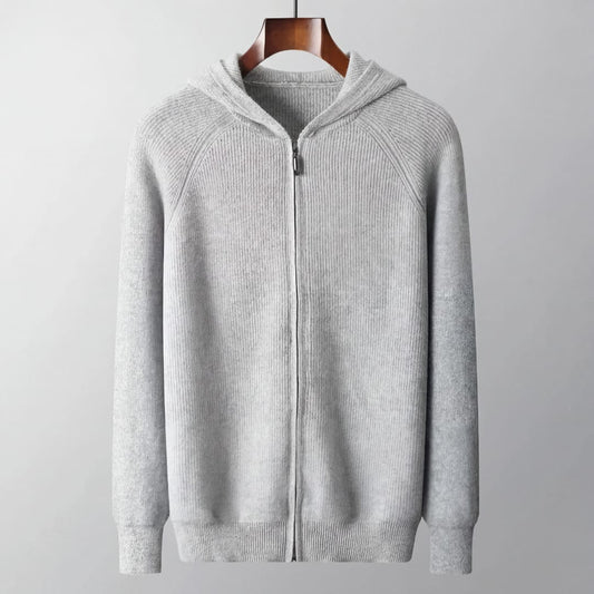 Herren Wollstrickjacke mit Kapuze | Urban_1