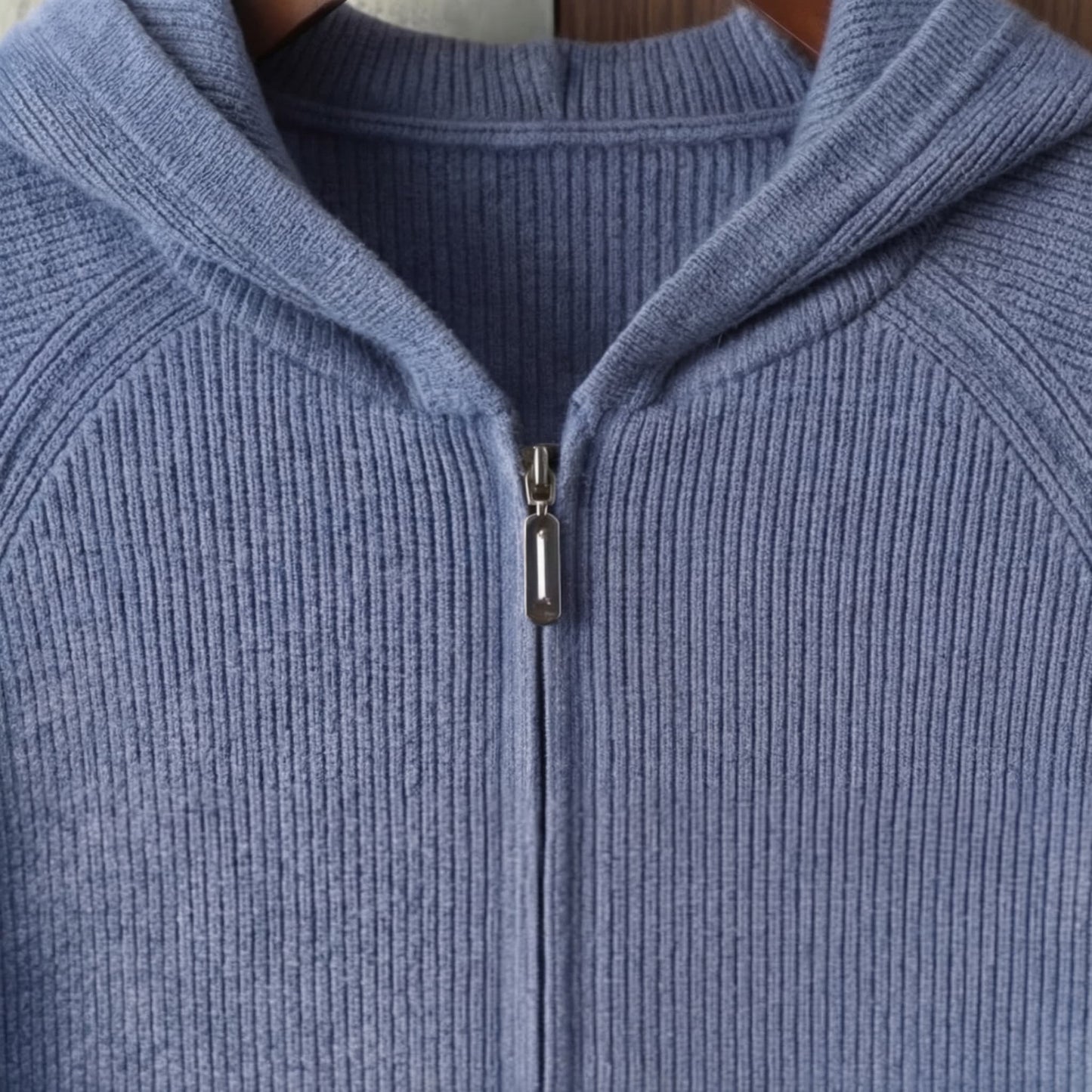 Herren Wollstrickjacke mit Kapuze | Urban_11