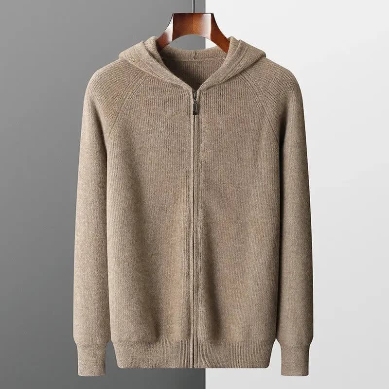 Herren Wollstrickjacke mit Kapuze | Urban_14