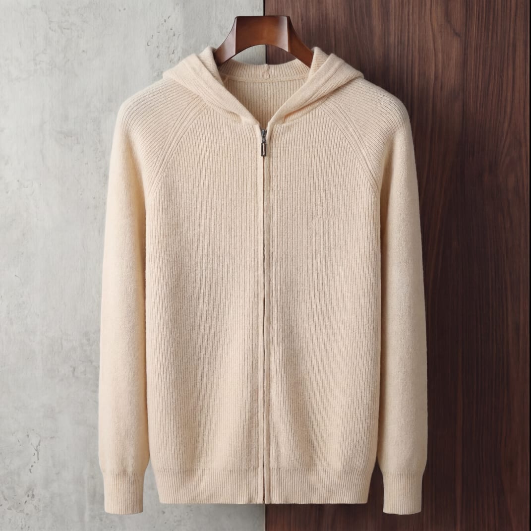Herren Wollstrickjacke mit Kapuze | Urban_16
