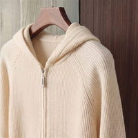 Herren Wollstrickjacke mit Kapuze | Urban