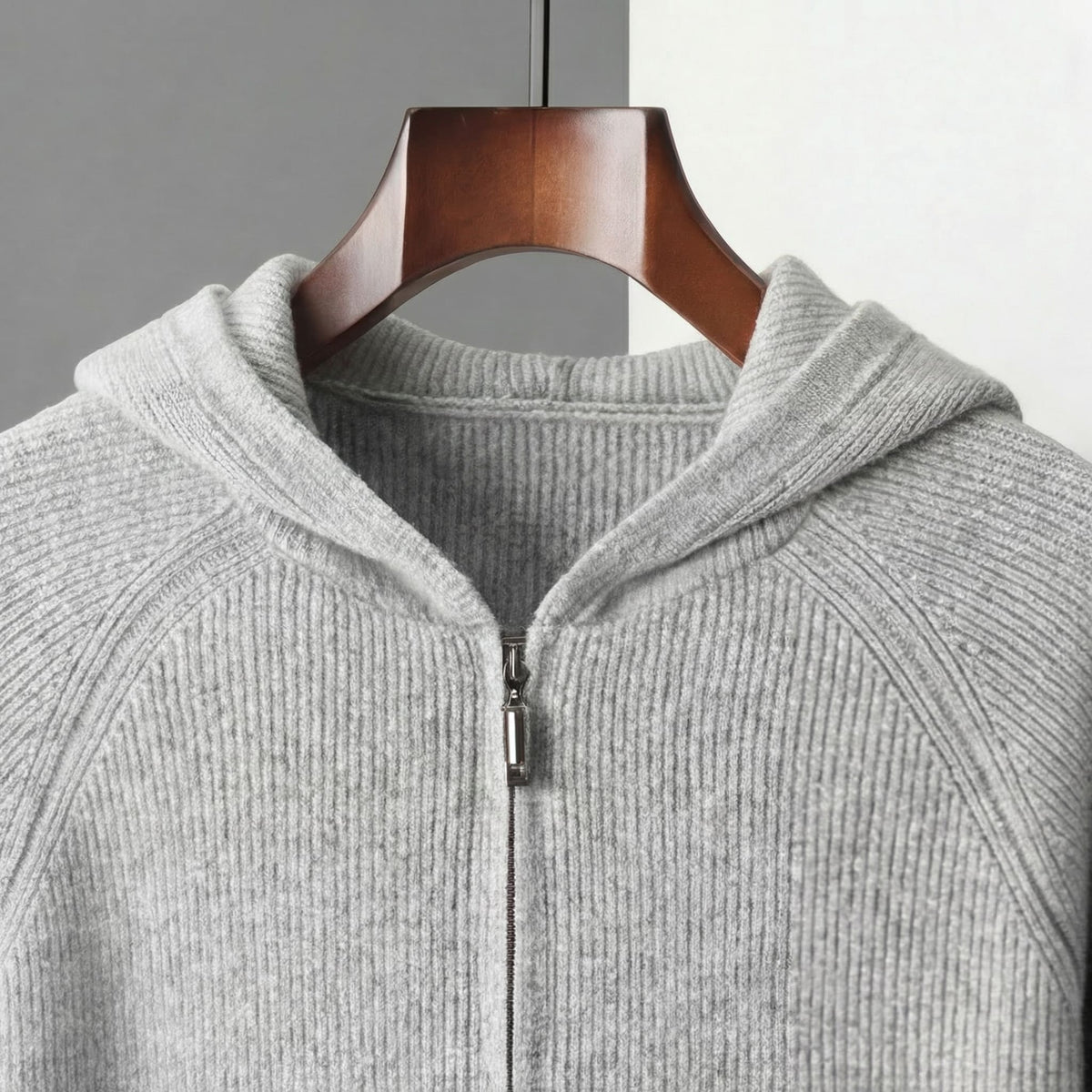 Herren Wollstrickjacke mit Kapuze | Urban_8