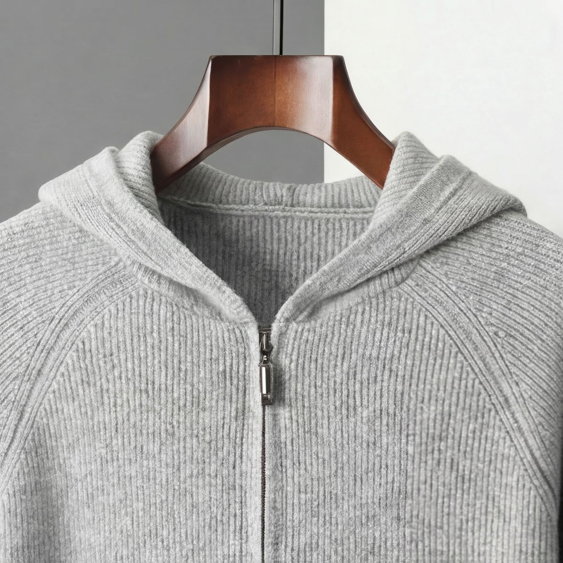 Herren Wollstrickjacke mit Kapuze | Urban