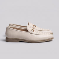 Herren Kunstlederloafer in Flechtoptik mit Trensenspange | Erdmann