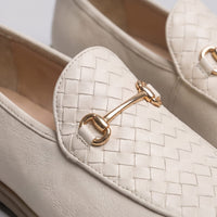 Herren Kunstlederloafer in Flechtoptik mit Trensenspange | Erdmann