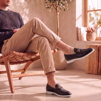 Herren Kunstlederloafer in Flechtoptik mit Trensenspange | Erdmann