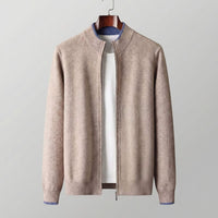Herren Strickjacke mit Reißverschluss und Stehkragen | Arno