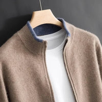 Herren Strickjacke mit Reißverschluss und Stehkragen | Arno