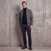 Herren Strickjacke mit Reißverschluss und Stehkragen | Arno