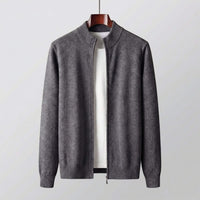Herren Strickjacke mit Reißverschluss und Stehkragen | Arno