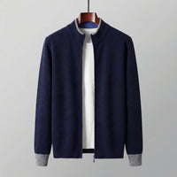 Herren Strickjacke mit Reißverschluss und Stehkragen | Arno