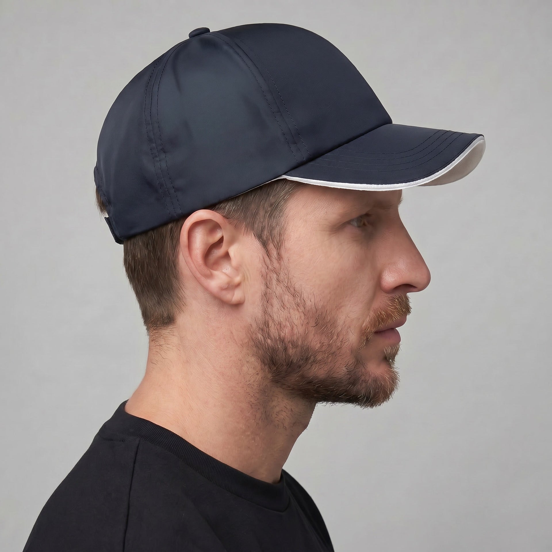 Herren Baseballcap zweifarbig mit Kontrasteinfassung | Heinrich