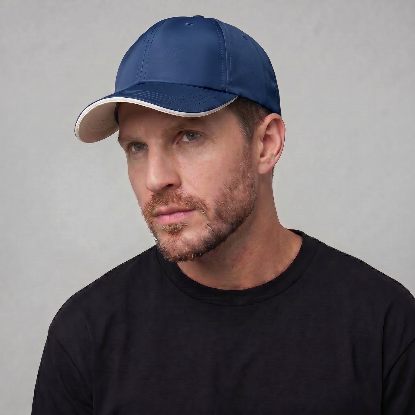 Herren Baseballcap zweifarbig mit Kontrasteinfassung | Heinrich_25