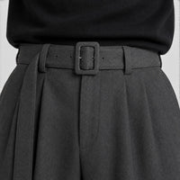 Herren Bundfaltenhose mit Stoffgürtel | Felix