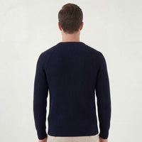 Herren Rippstrickpullover mit Rundhalsausschnitt | Holger