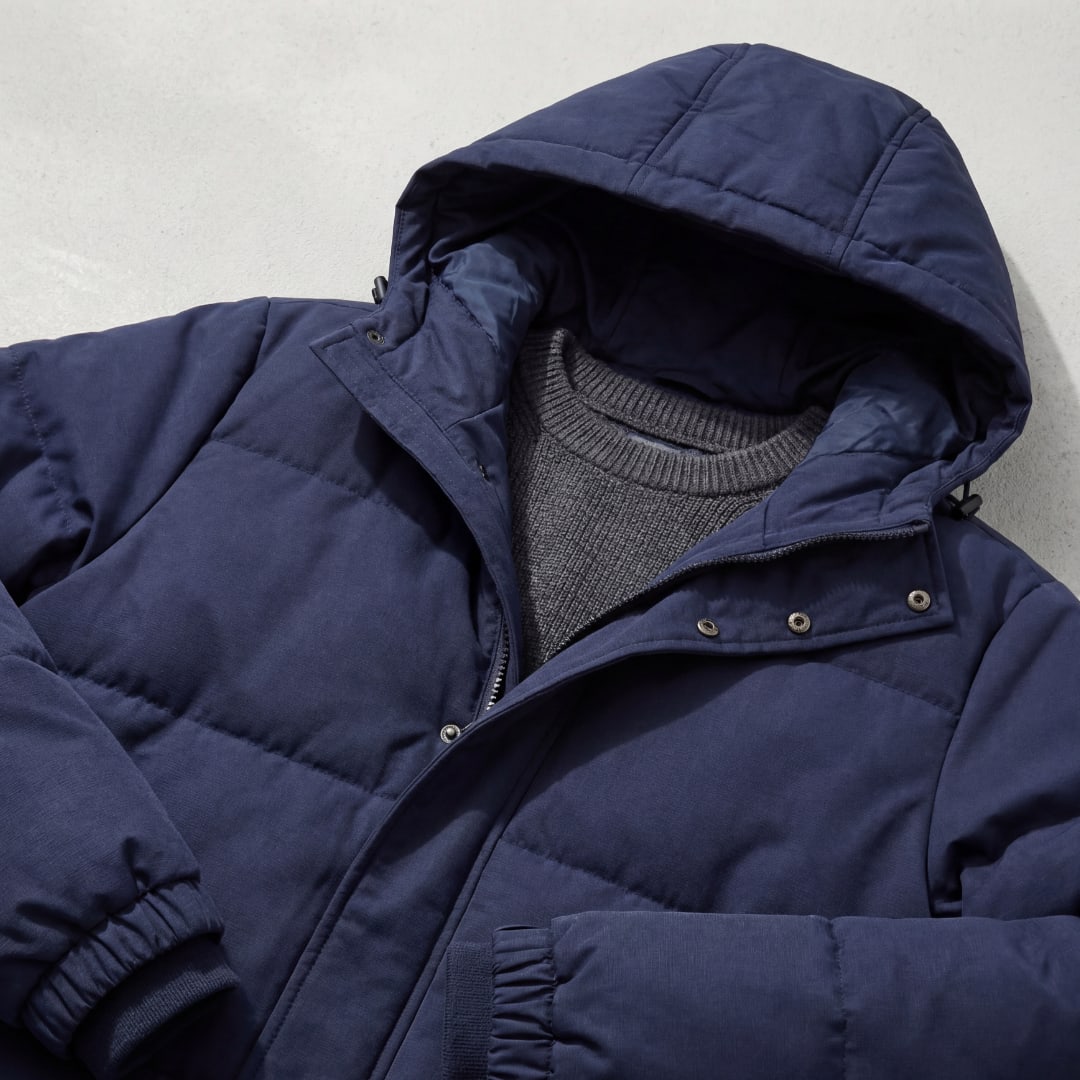 Herren Steppjacke mit Kapuze Marineblau | Hanno_5