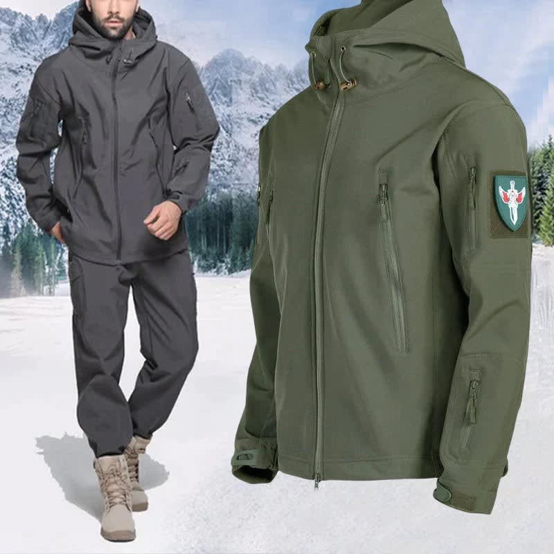 Herren Modische Winter-Skijacke Outdoor mit Stehkragen und Fleecefutter | Bertram_3