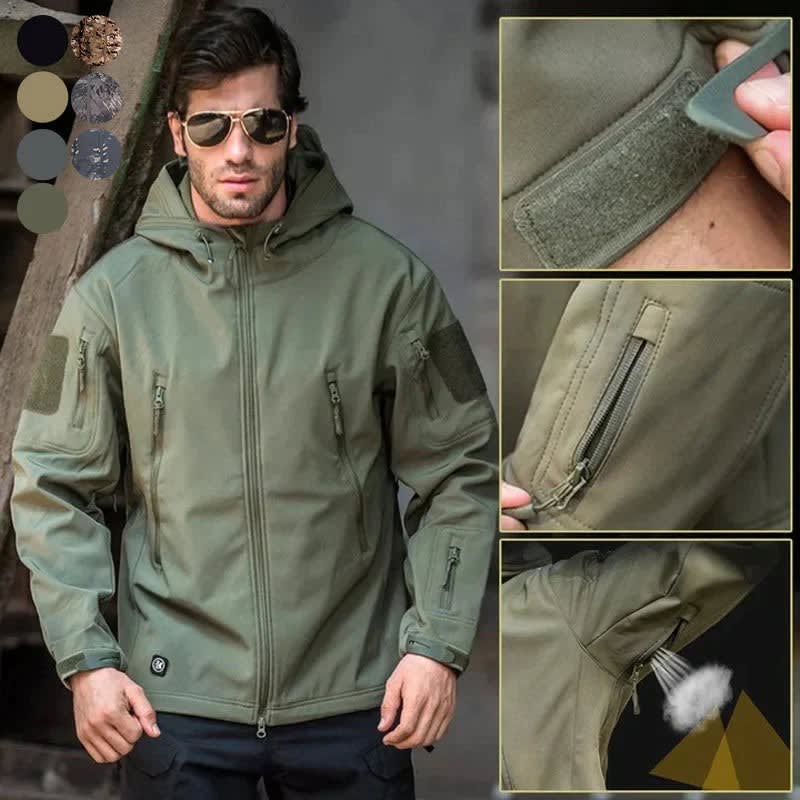 Herren Modische Winter-Skijacke Outdoor mit Stehkragen und Fleecefutter | Bertram