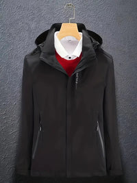 Herren Stylische Winter-Skijacke mit Kapuze Langarm | Alwin