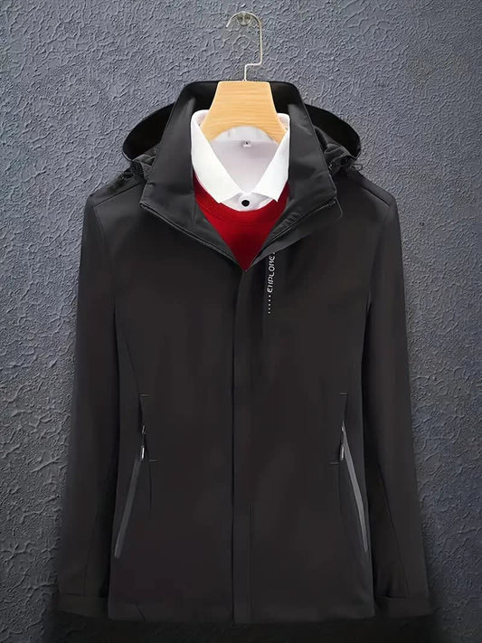 Herren Stylische Winter-Skijacke mit Kapuze Langarm | Alwin_1