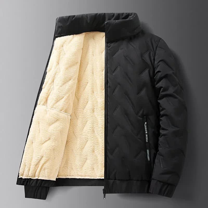 Herren Warme Winter-Ski-Pufferjacke mit Teddyfutter ideal für Wintersport | Bodo