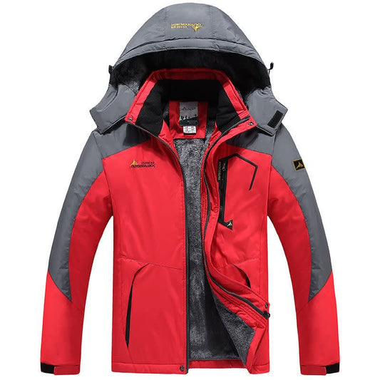 Herren Wetterbeständige Ski-Winterjacke mit Kapuze | August_1