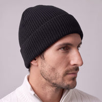Herren Strickmütze mit Umschlag | Tobias